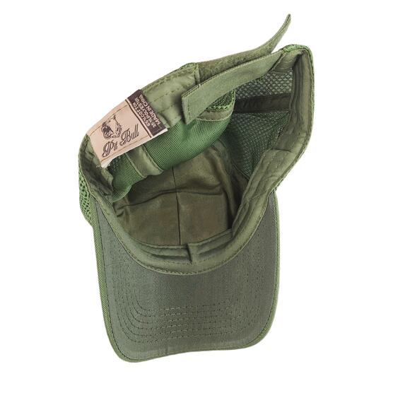 Pit Bull Camo Green Baseball Cap Trucker Hat USA Patch Green Mesh Adjustable - Picture 3 of 4